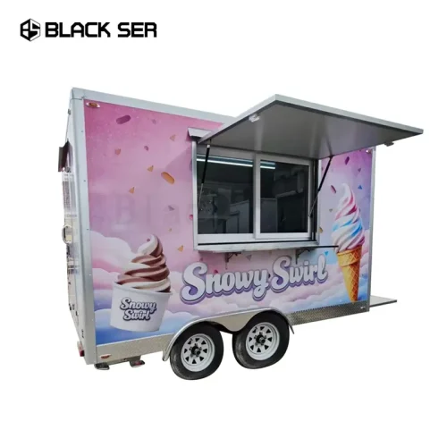 3.5m Mobile Food Truck Fully Equipped Ice Cream Candy Fast Food Snack Trailer