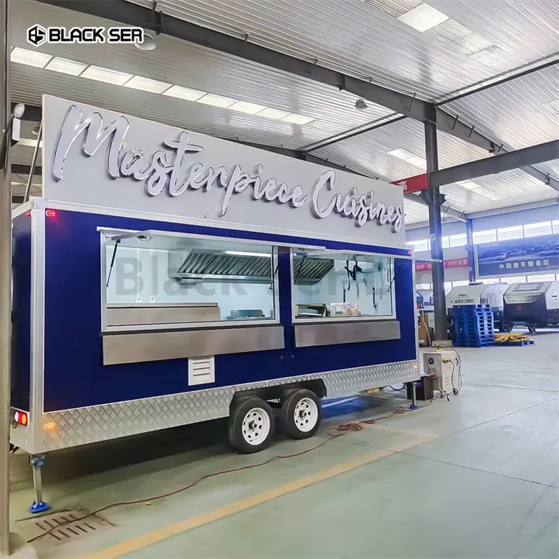 CE DOT Certificate Multifunction 5.5M Mobile Food Truck Trailer for Sale USA - Image 2
