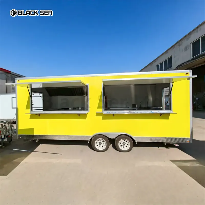 Wholesale 5.7m Aluminum Big Food Truck Full Kitchen