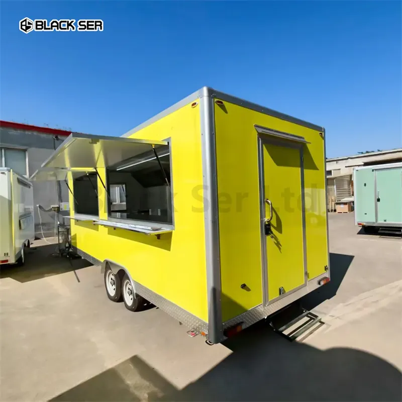 Wholesale 5.7m Aluminum Big Food Truck Full Kitchen - Image 2